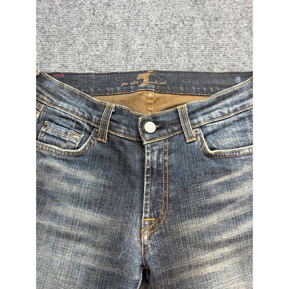 Vintage Y2K 7 For All Mankind Jeans Womens 28 Low Rise Bootcut Gray Black USA - Picture 3 of 15